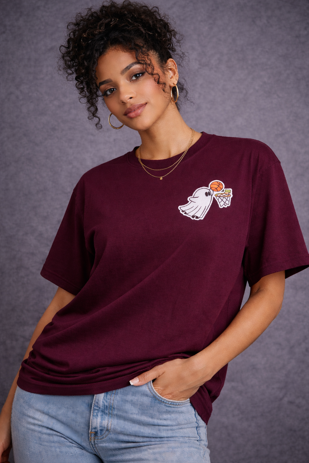 Basketball Boo Women Oversized T-Shirt
