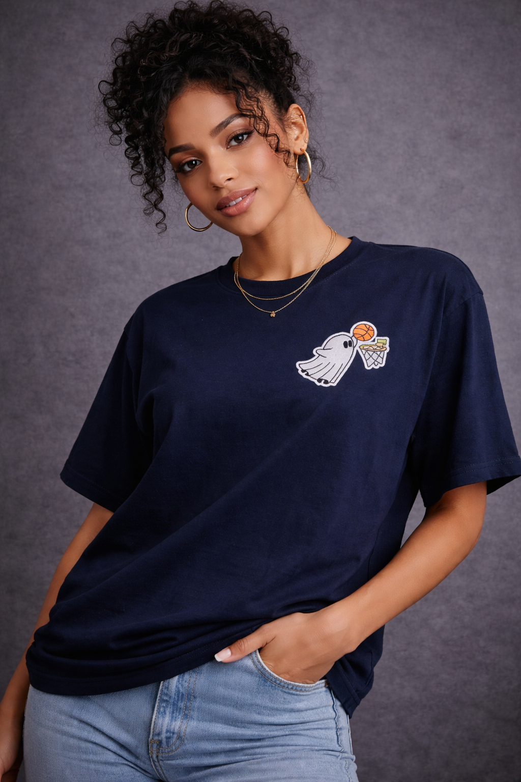 Basketball Boo Women Oversized T-Shirt