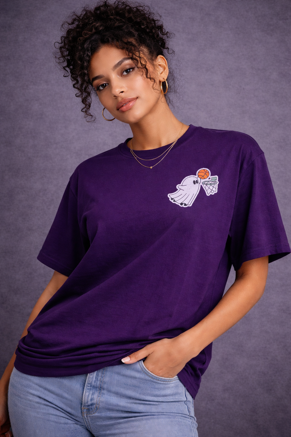 Basketball Boo Women Oversized T-Shirt