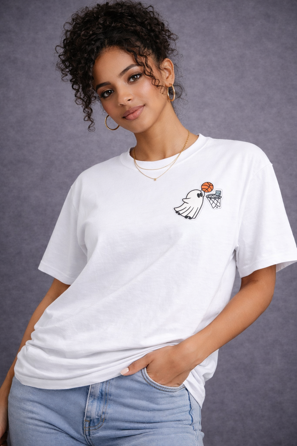 Basketball Boo Women Oversized T-Shirt