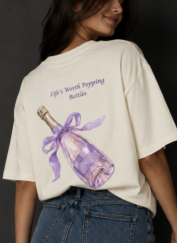 Champagne Problems Oversized T-Shirt