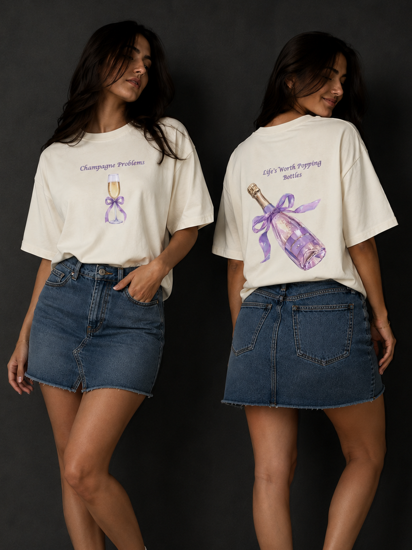 Champagne Problems Oversized T-Shirt