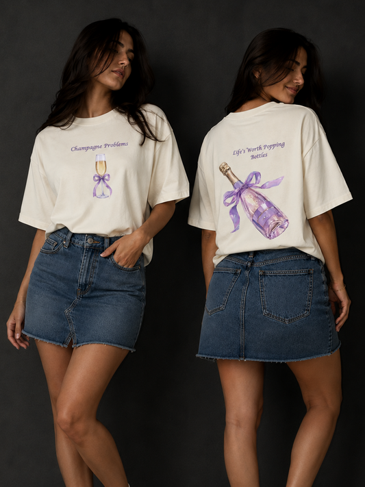 Champagne Problems Oversized T-Shirt