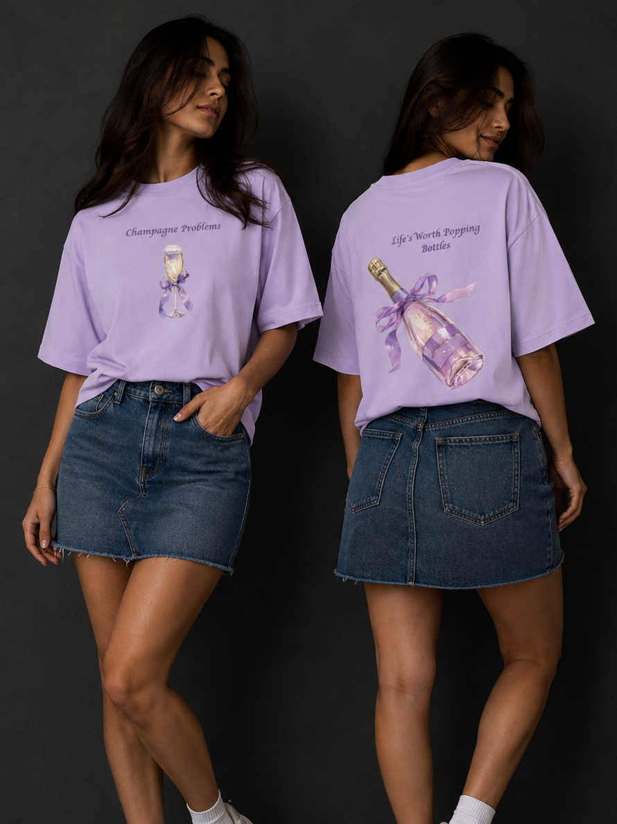 Champagne Problems Oversized T-Shirt