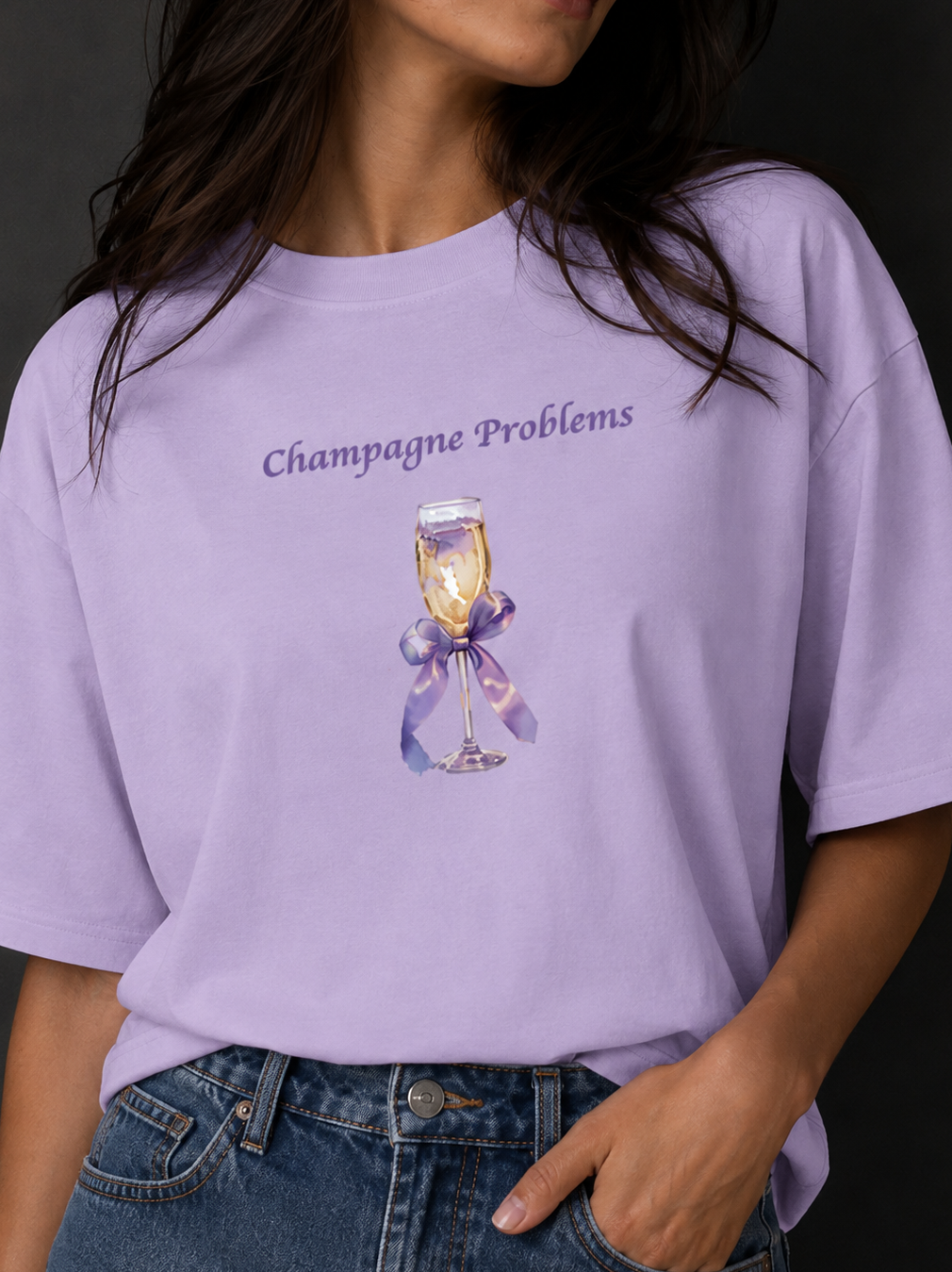 Champagne Problems Oversized T-Shirt