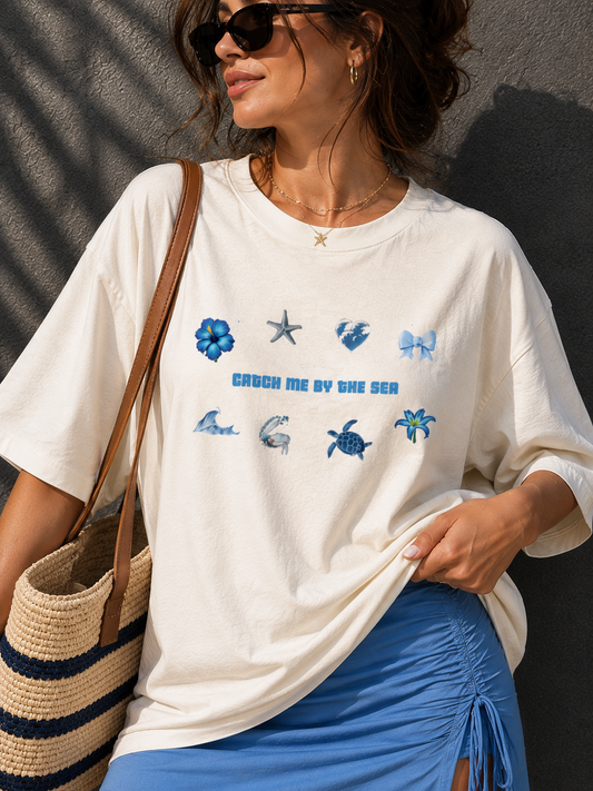 By The Sea Oversized T-Shirt