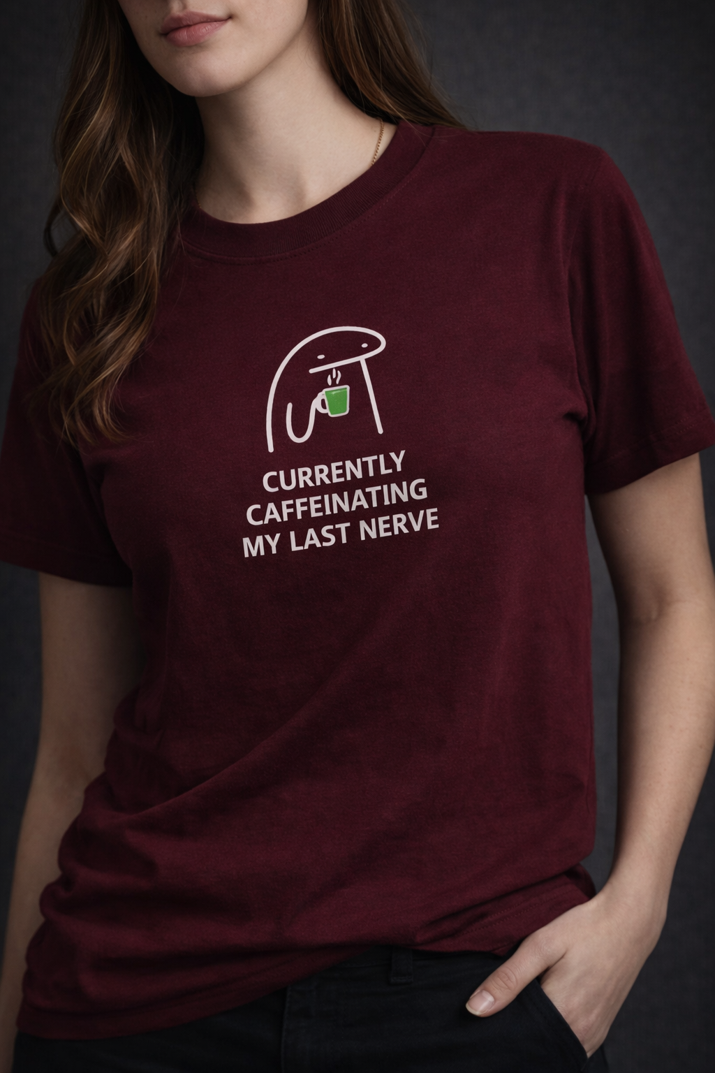 Currently Caffeinating My Last Nerve Women Oversized T-Shirt