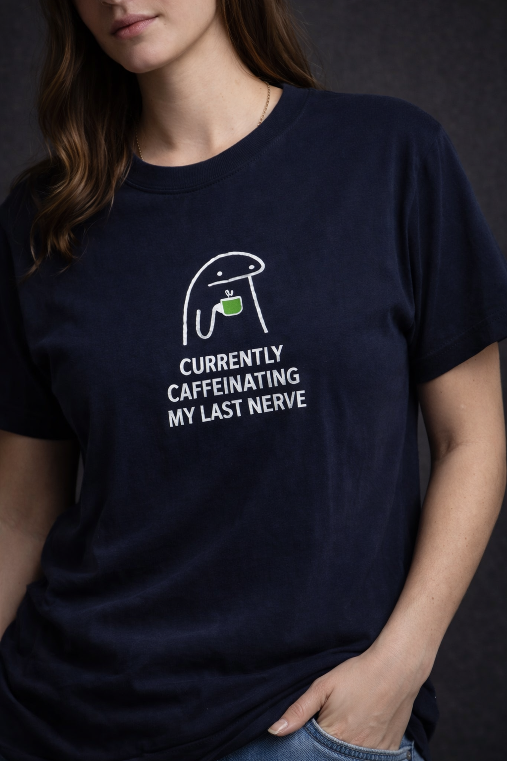 Currently Caffeinating My Last Nerve Women Oversized T-Shirt