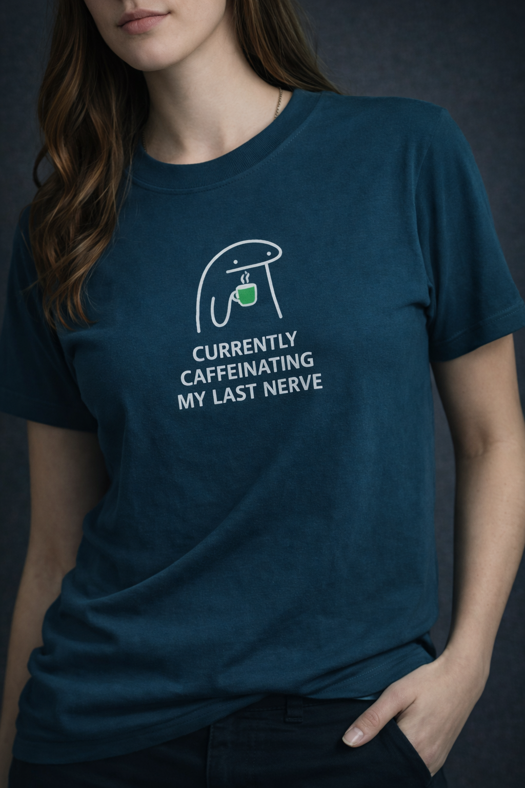Currently Caffeinating My Last Nerve Women Oversized T-Shirt