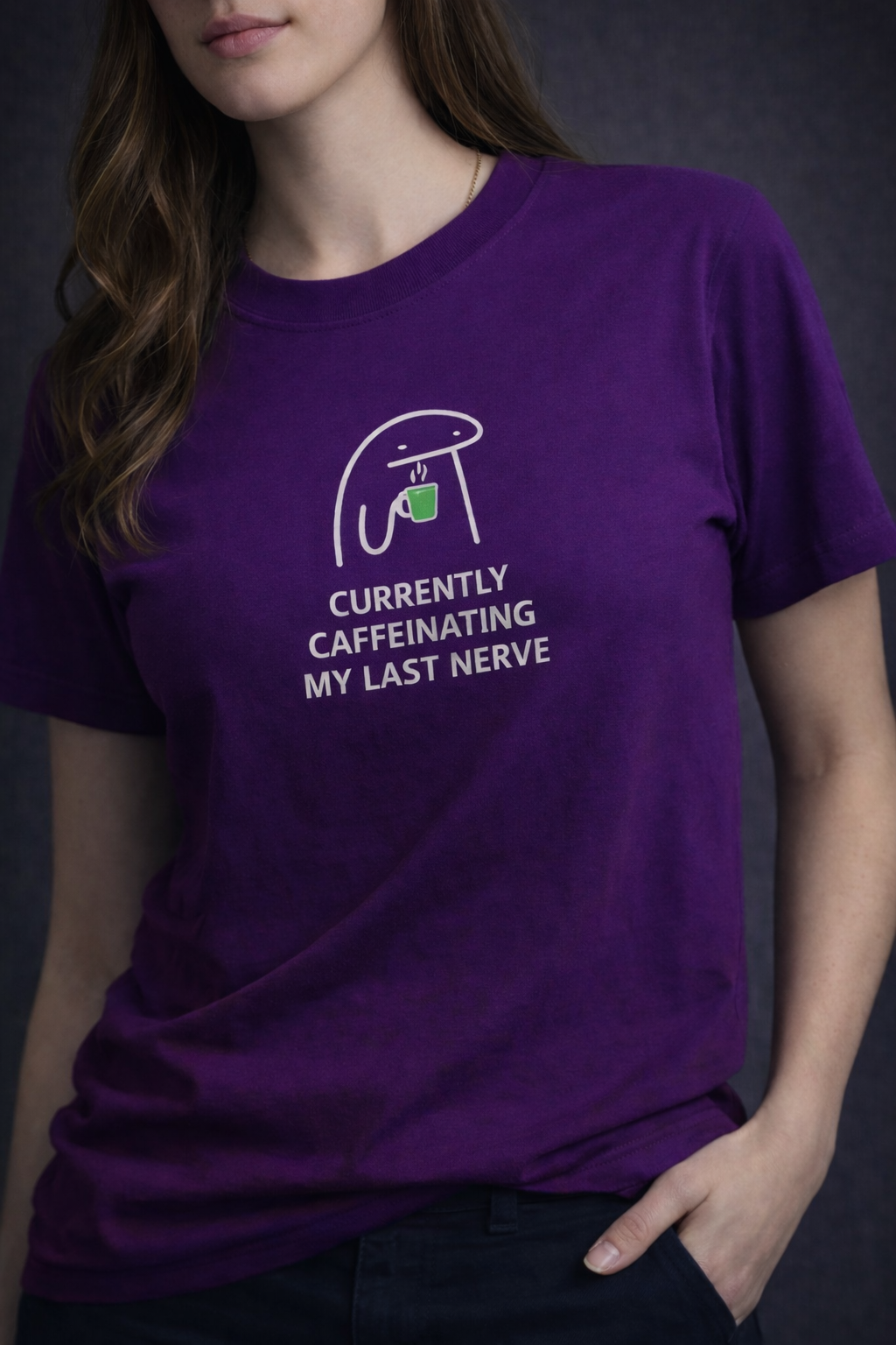 Currently Caffeinating My Last Nerve Women Oversized T-Shirt
