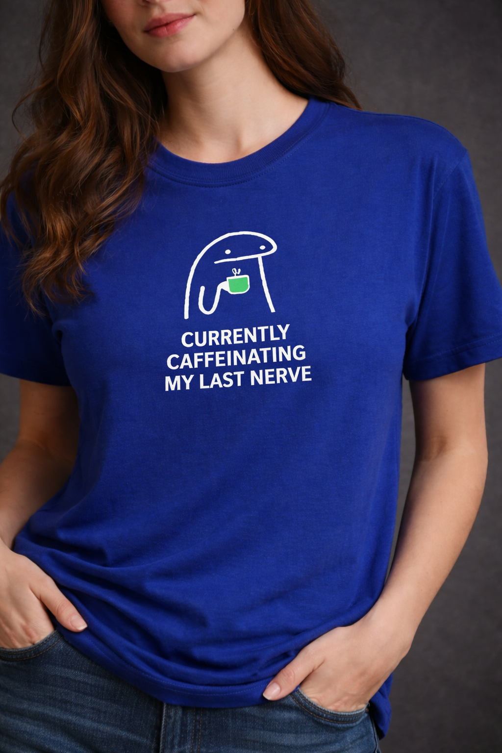 Currently Caffeinating My Last Nerve Women Oversized T-Shirt