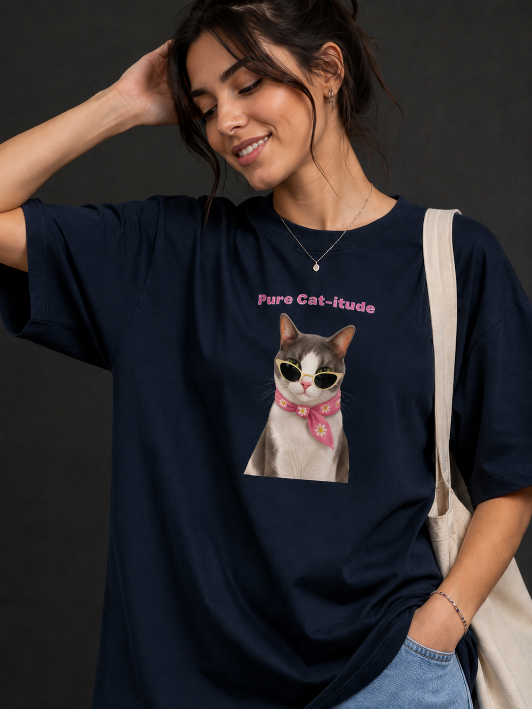 Pure Cat-itude Oversized T-Shirt