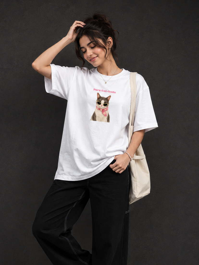 Pure Cat-itude Oversized T-Shirt