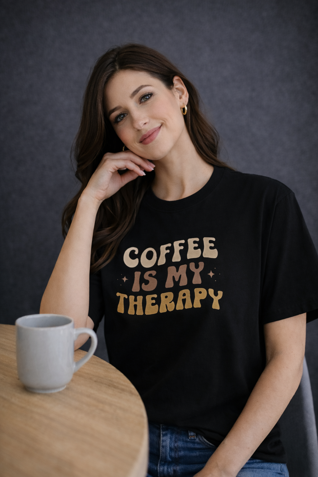 Coffee Is My Therapy Oversized T-Shirt