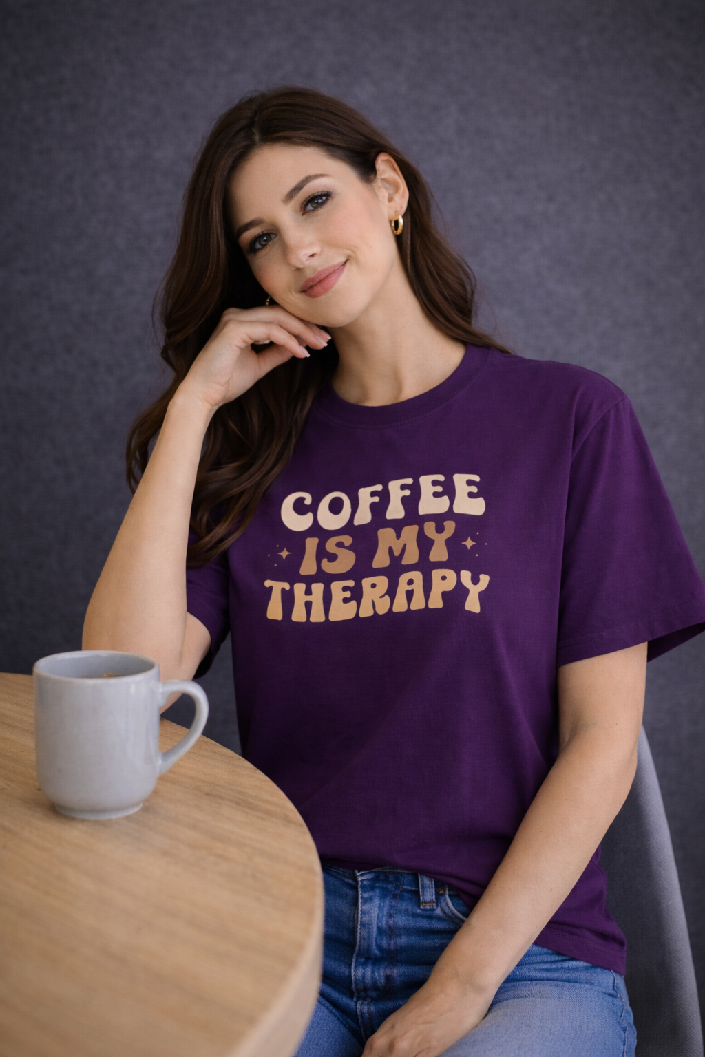 Coffee Is My Therapy Oversized T-Shirt