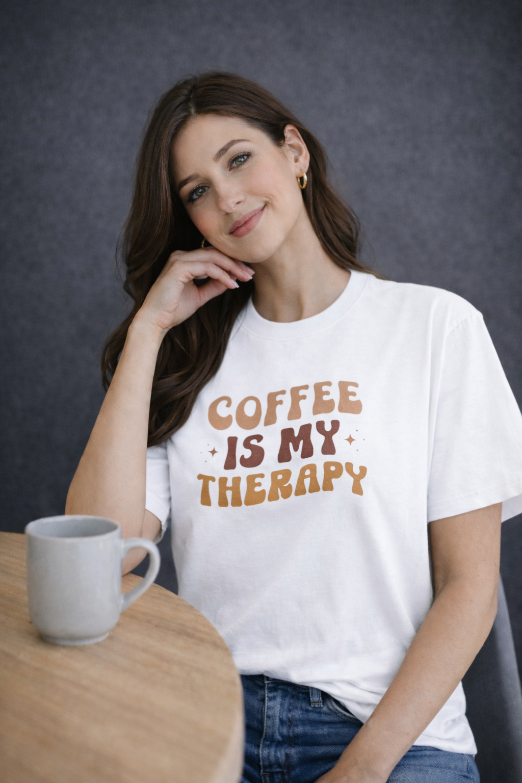 Coffee Is My Therapy Oversized T-Shirt