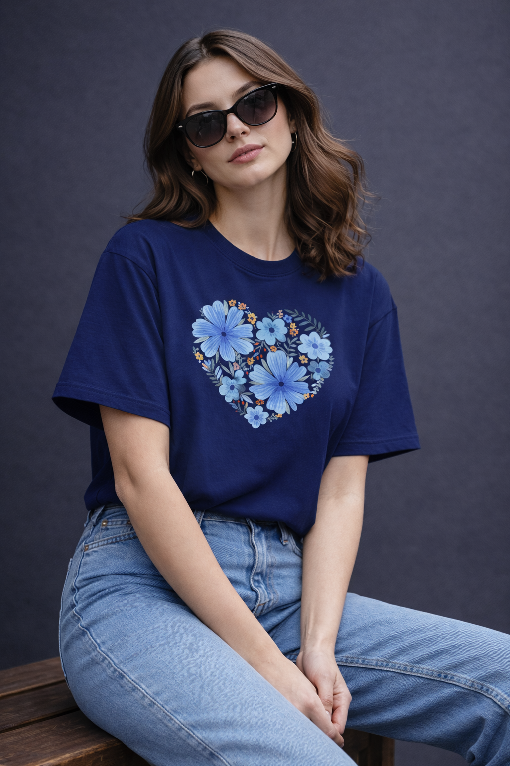 Flower Heart Oversized T-Shirt