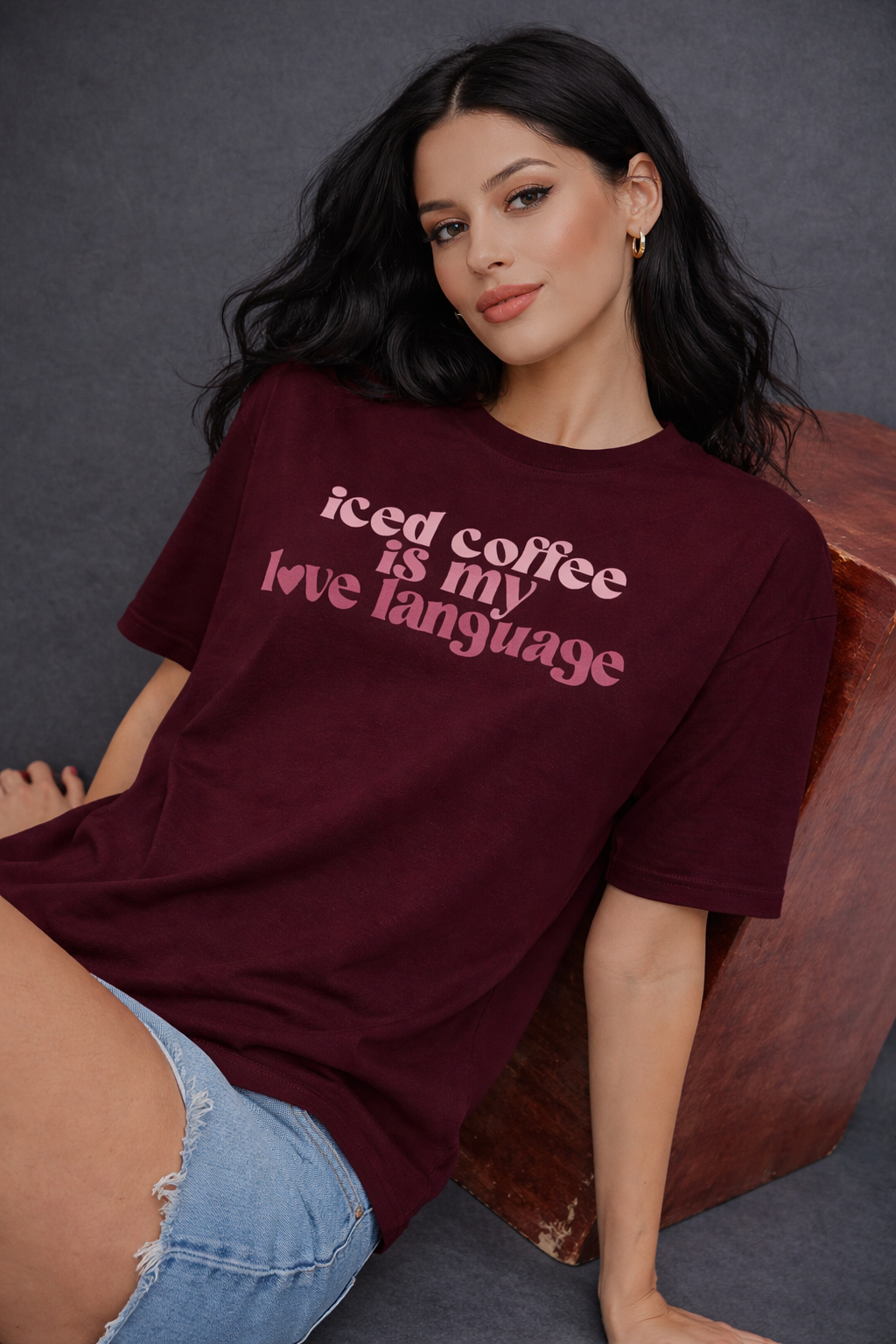 Iced Coffee Is My Love Language Oversized T-Shirt