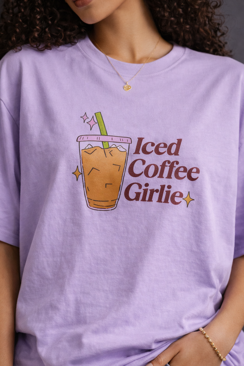 Iced Coffee Girlie Oversized T-Shirt