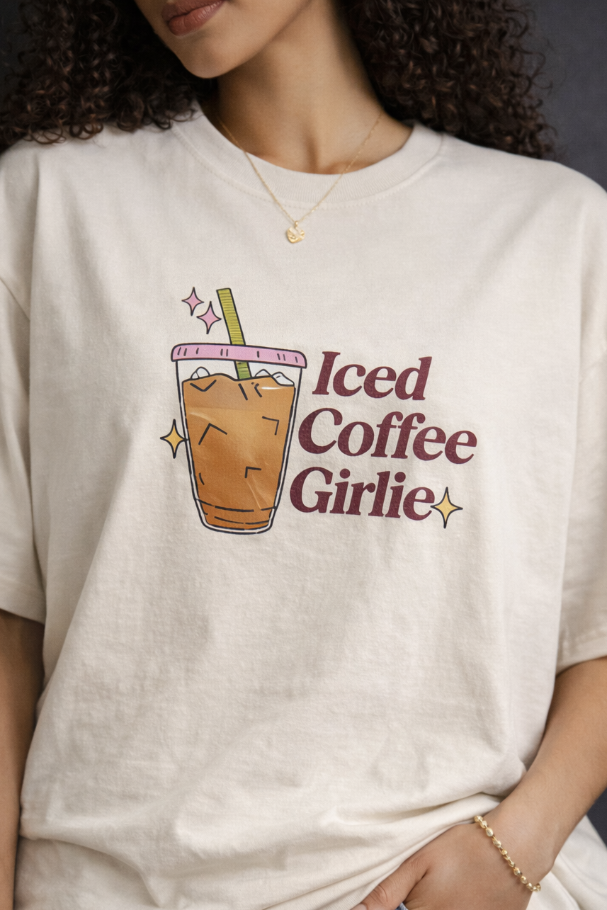 Iced Coffee Girlie Oversized T-Shirt