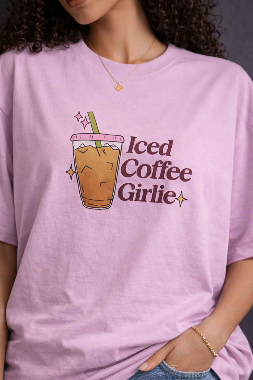 Iced Coffee Girlie Oversized T-Shirt
