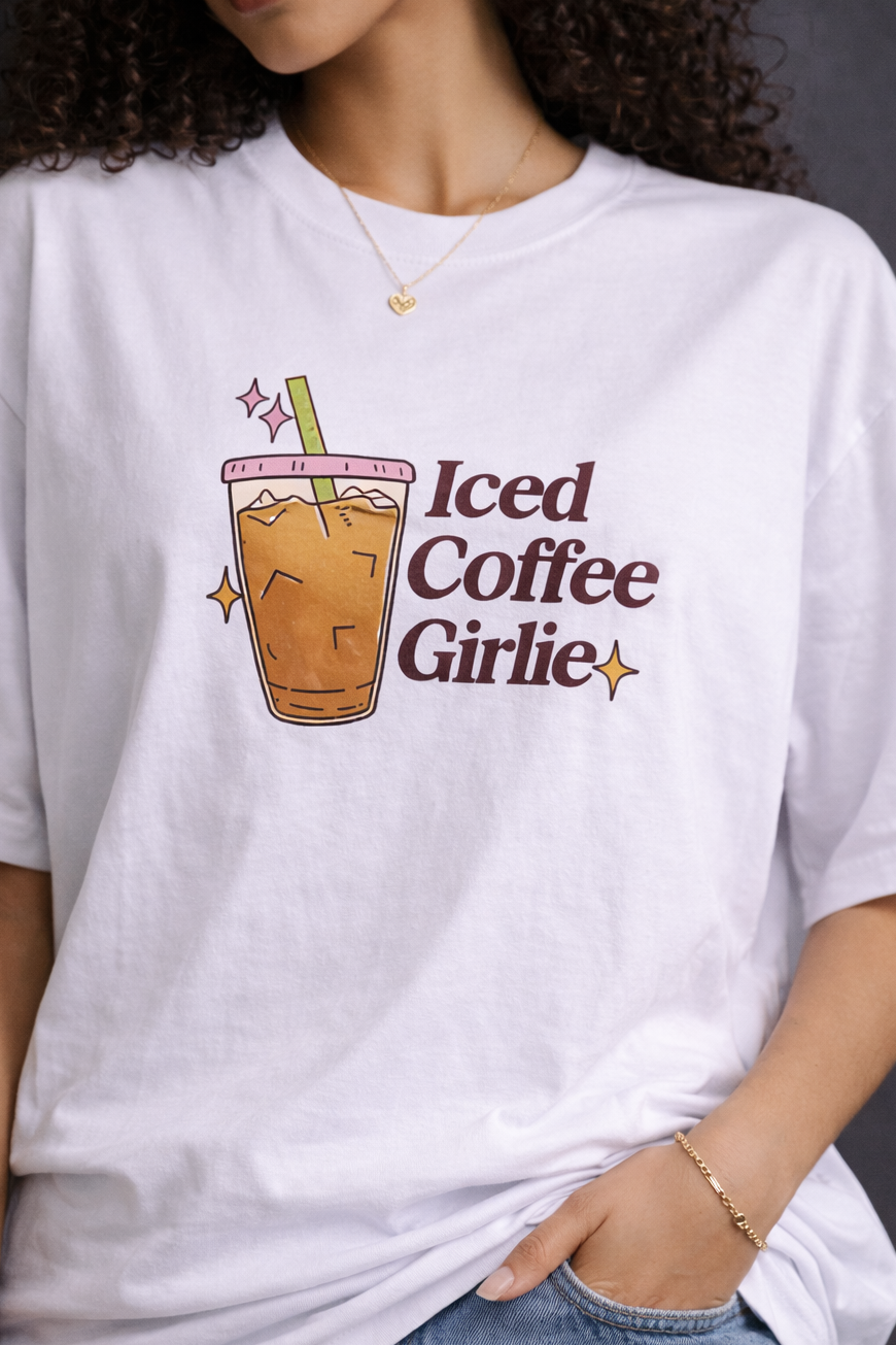 Iced Coffee Girlie Oversized T-Shirt