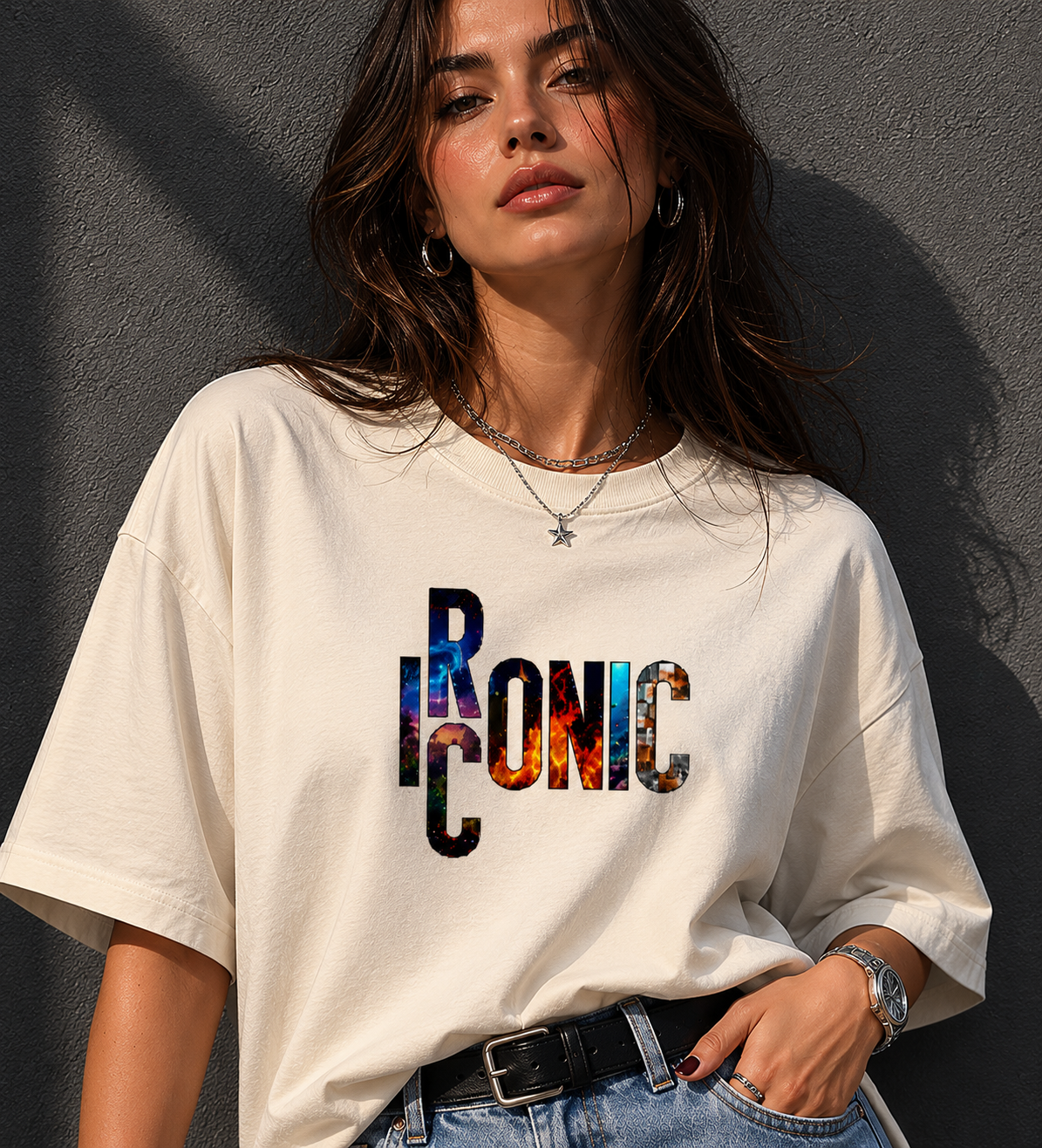 Iconic/Ironic Oversized T-Shirt