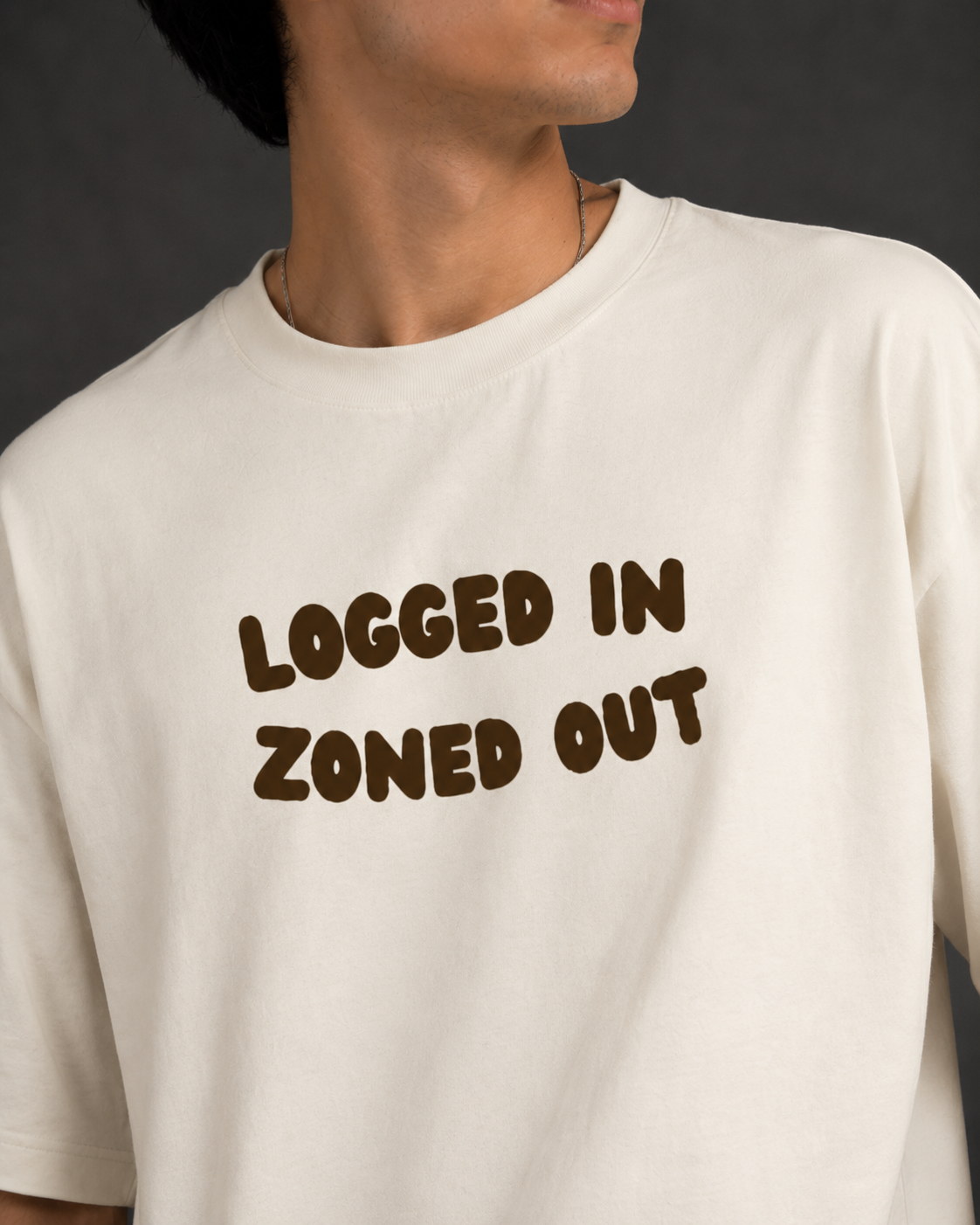 Logged In Zoned Out Men Oversized T-Shirt