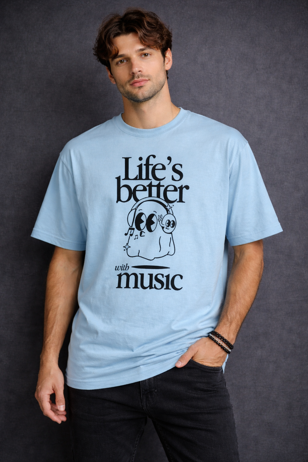 Life's Better with Music Oversized T-Shirt