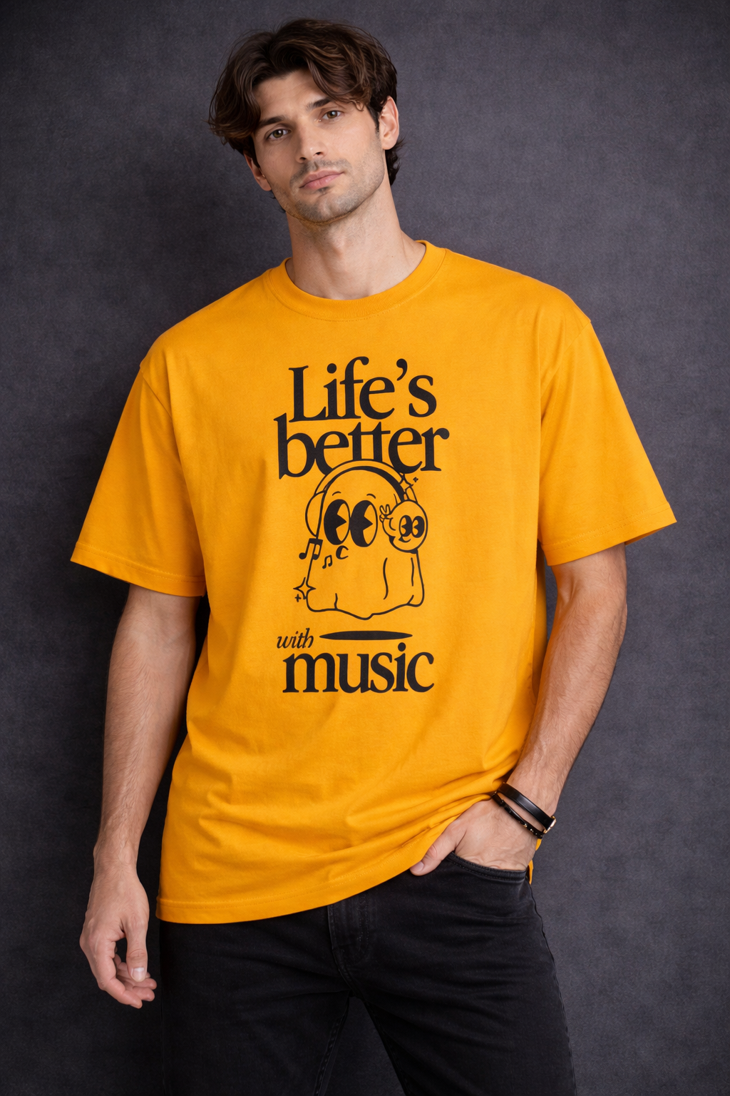Life's Better with Music Oversized T-Shirt
