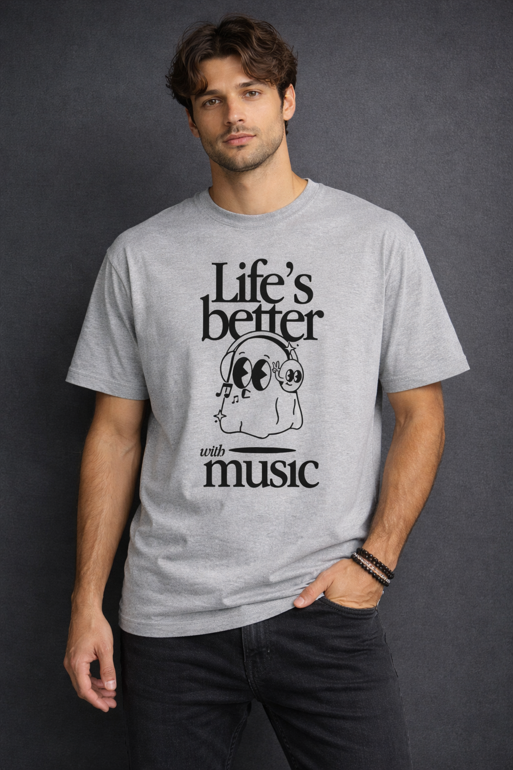 Life's Better with Music Oversized T-Shirt