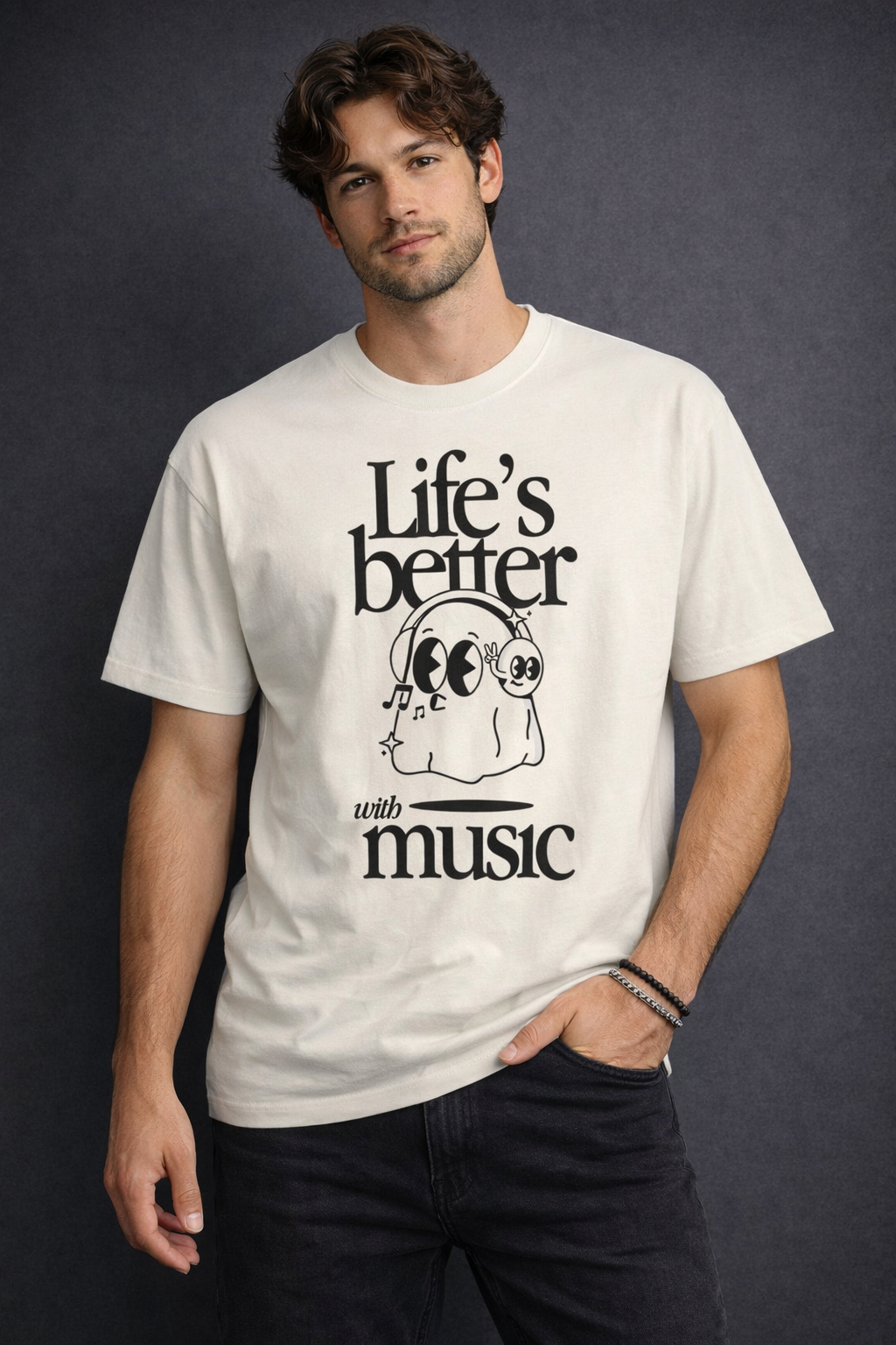 Life's Better with Music Oversized T-Shirt
