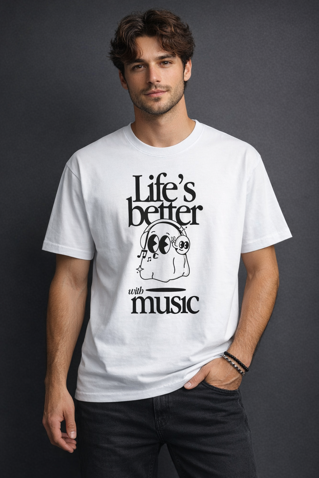 Life's Better with Music Oversized T-Shirt