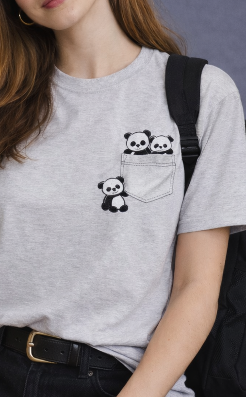Pocket Pandas Oversized T-Shirt