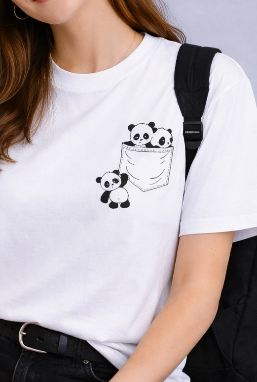 Pocket Pandas Oversized T-Shirt