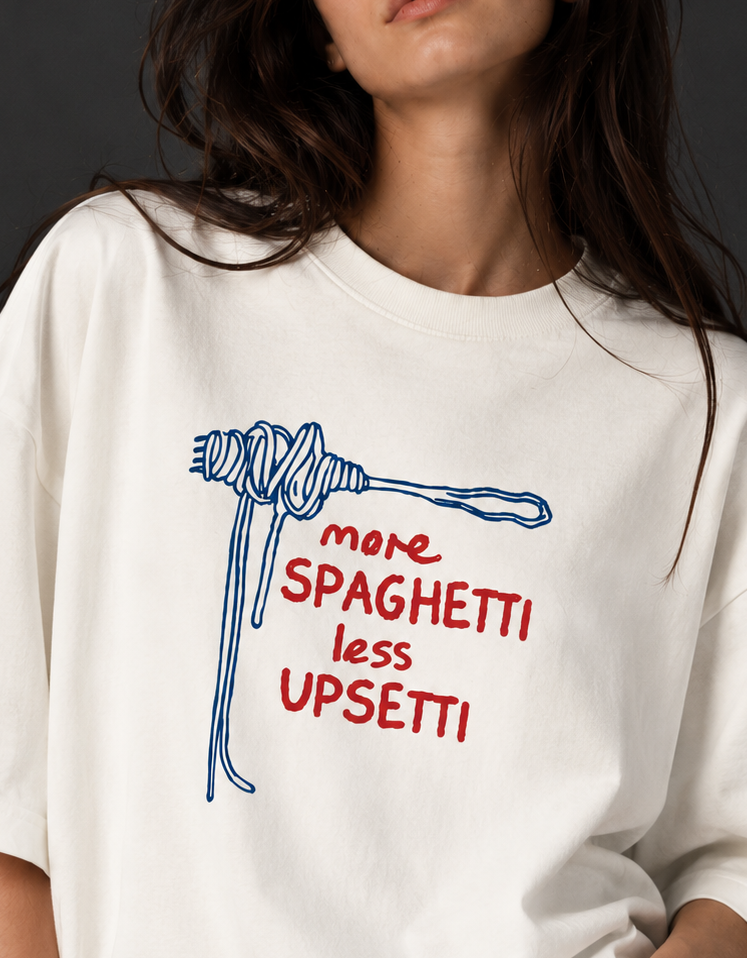 More Spaghetti Less Upsetii Oversized T-Shirt