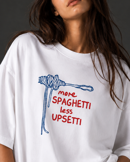More Spaghetti Less Upsetii Oversized T-Shirt